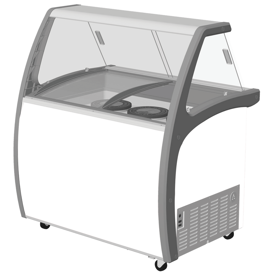 Exquisite SD325S2 Six Tubs Ice Cream Scooping Freezer