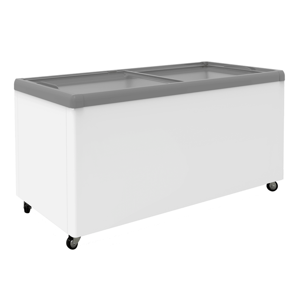 Exquisite SD650 Flat Glass Display Chest Freezer with 6 Baskets