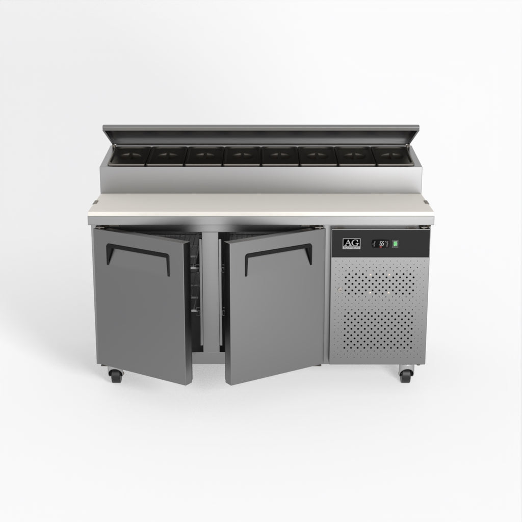2 Door Saladette Fridge - 8 x 1/3 GN Trays SH2000-800