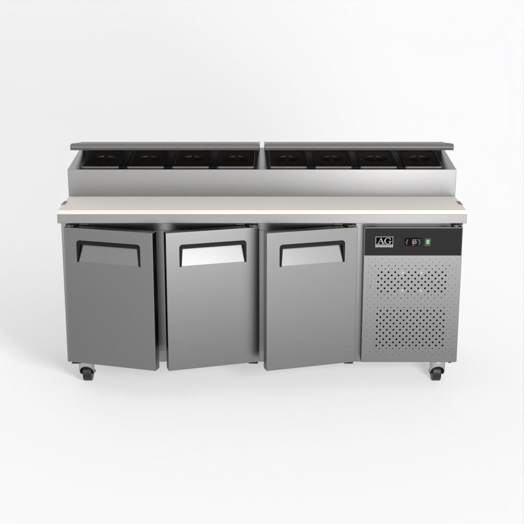 3 Door Saladette Fridge – Fits 8 x 1/3 GN Trays SH3000-700