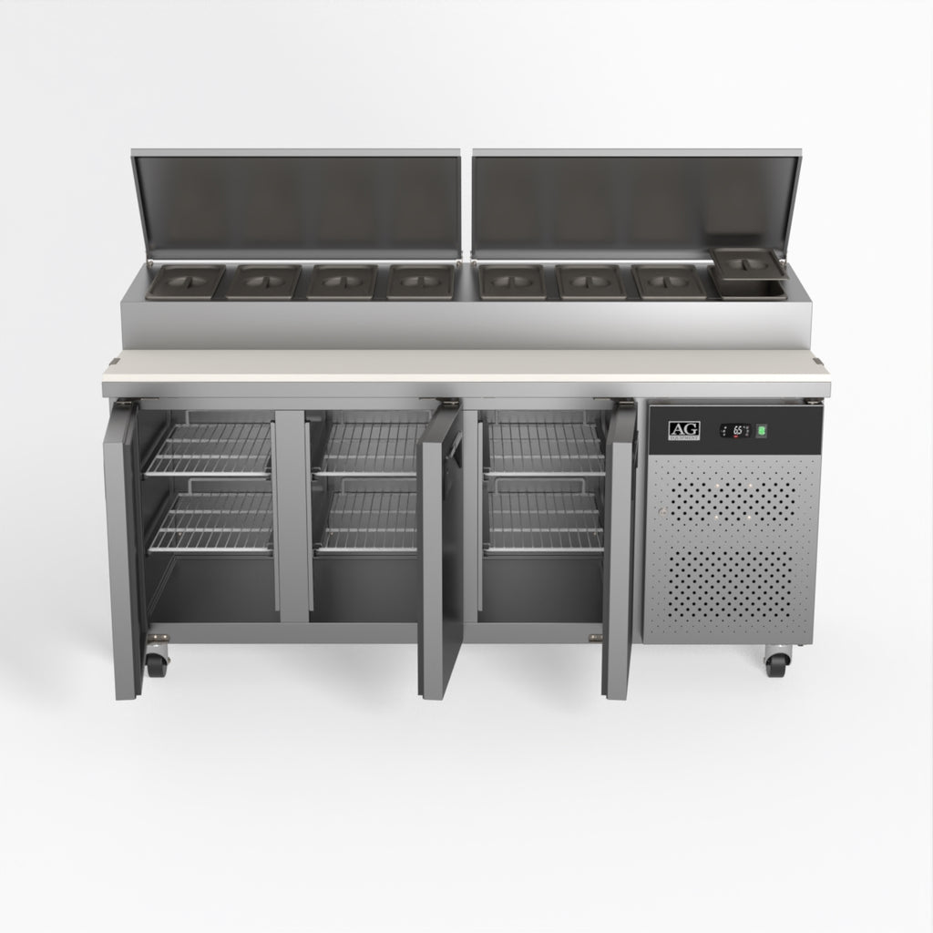 3 Door Saladette Fridge – Fits 8 x 1/3 GN Trays SH3000-700