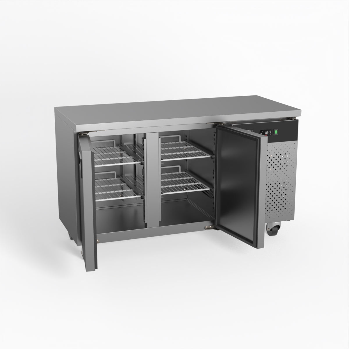 Two Door Commercial Under Bench Fridge 600mm Depth | SLX2100TN