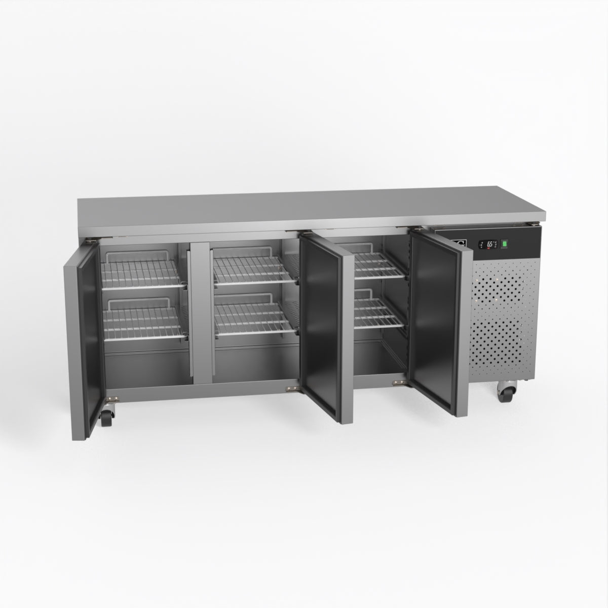 Three Door Commercial  Under Bench Fridge 600mm Depth - SLX3100TN