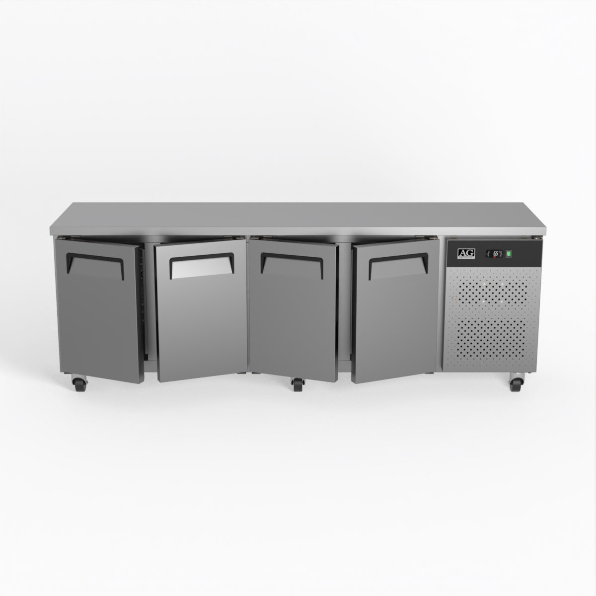 Four Door Commercial Worktop / Under Bench Fridge 600mm Depth SLX4100TN