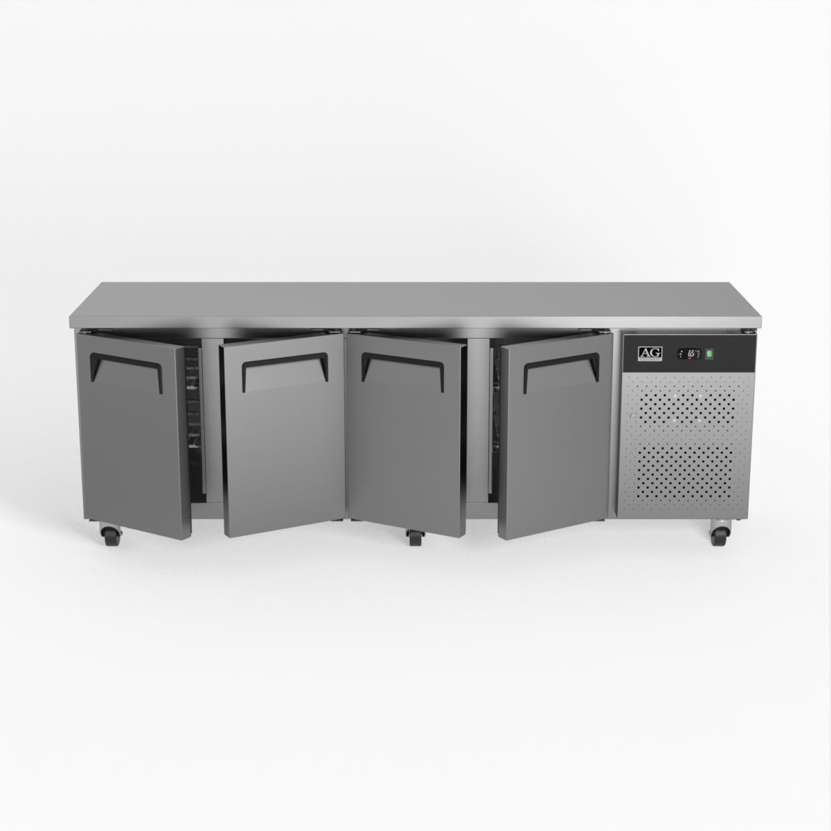 Four Door Commercial Worktop / Under Bench Fridge 600mm Depth SLX4100TN