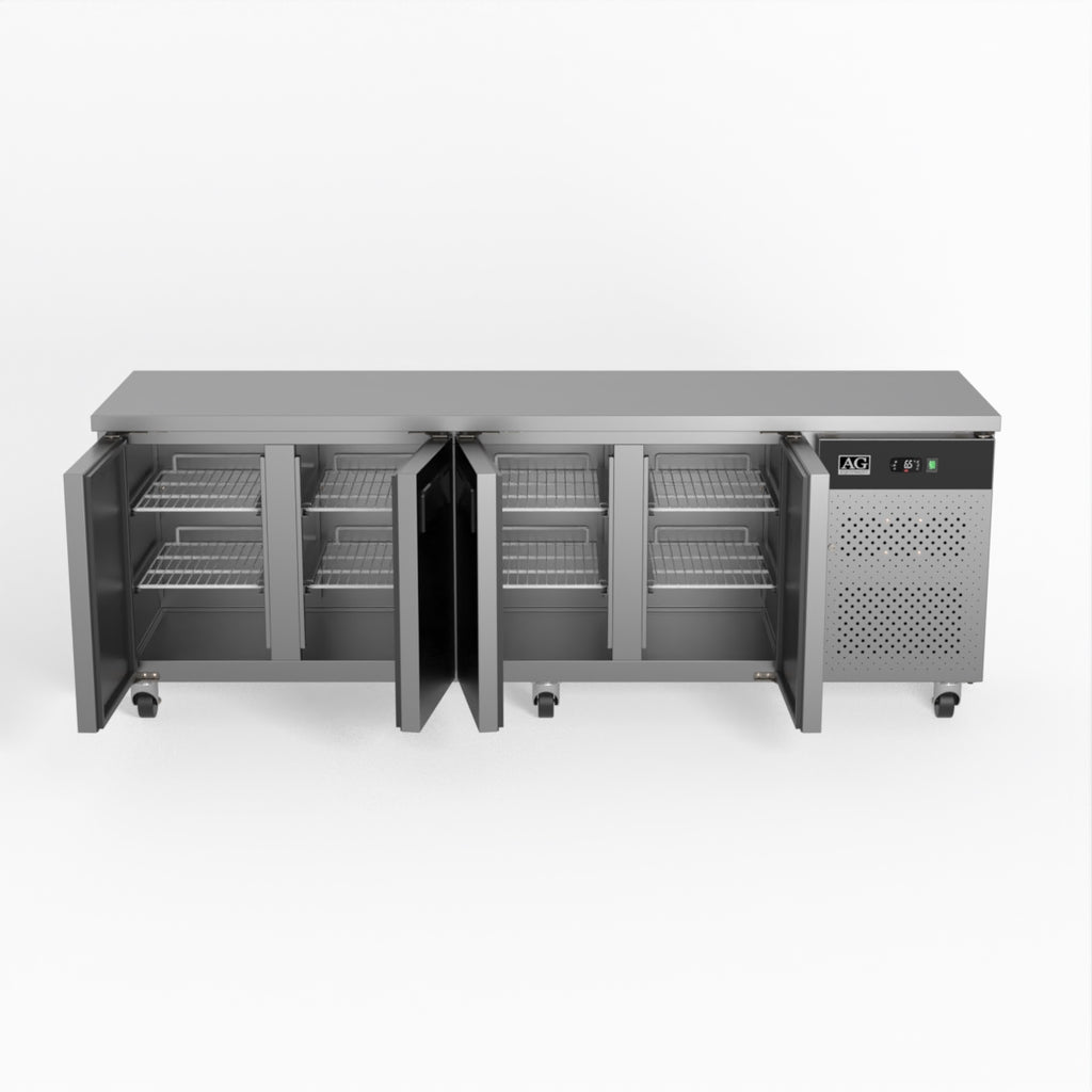 Four Door Commercial Worktop / Under Bench Fridge 600mm Depth SLX4100TN