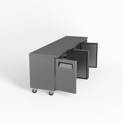 Four Door Commercial Worktop / Under Bench Fridge 600mm Depth SLX4100TN