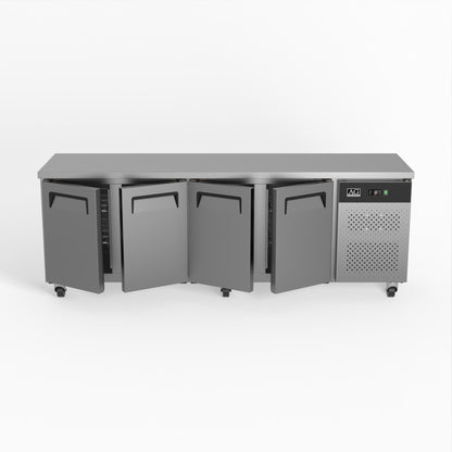 Four Door Commercial Worktop / Under Bench Fridge 600mm Depth SLX4100TN