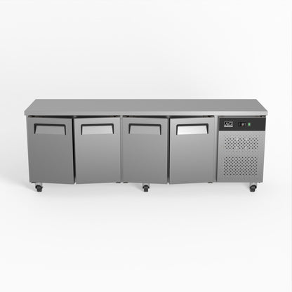 Four Door Commercial Worktop / Under Bench Fridge 600mm Depth SLX4100TN