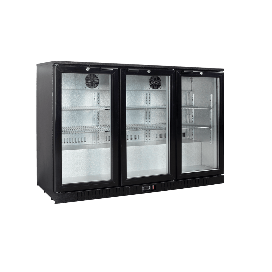 Exquisite UBC330 Three Swing Doors Backbar Display Fridge 835mm Height