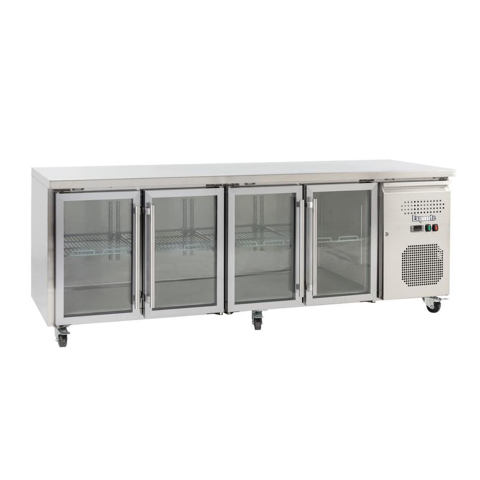 Exquisite USC550G Four Glass Doors Underbench Storage Fridge 616 Litre