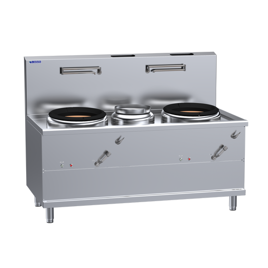 LUUS WV-1A1P1A 2 Hole Fo San Wok with centre pot