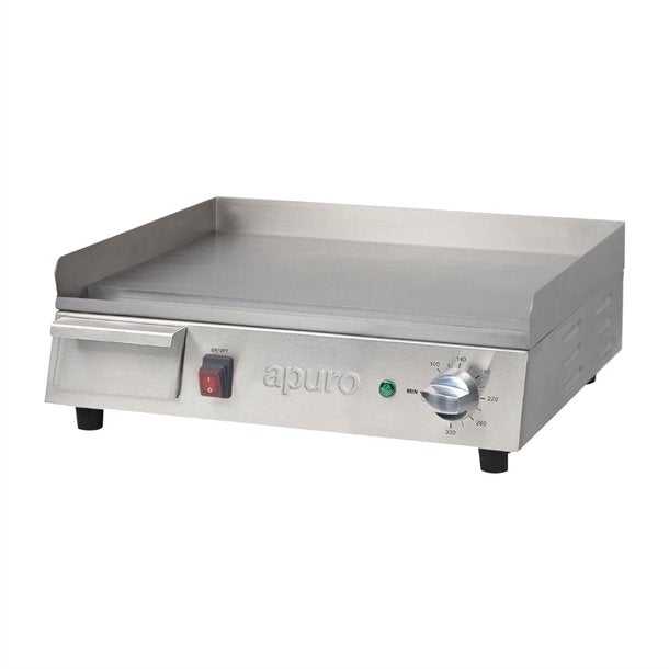 Apuro Countertop Electric Griddle 525mm Wide DB193-A