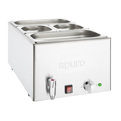 Apuro Bain Marie with Tap & Pans 2 x GN 1/3 & 2 x GN 1/6 FT692-A