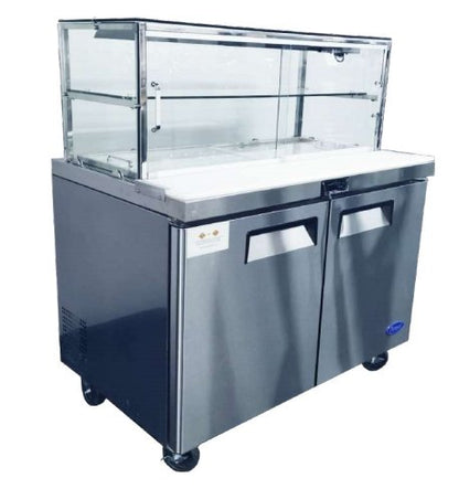 Atosa 2 Door Sandwich Bar w/ Glass Canopy 1225mm MSF8302G