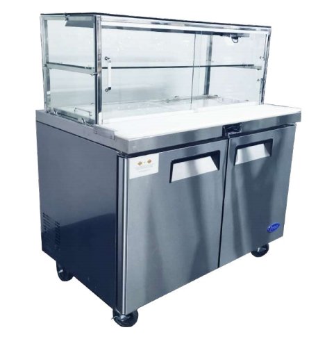 Atosa 2 Door Sandwich Bar w/ Glass Canopy 1530mm MSF8303G