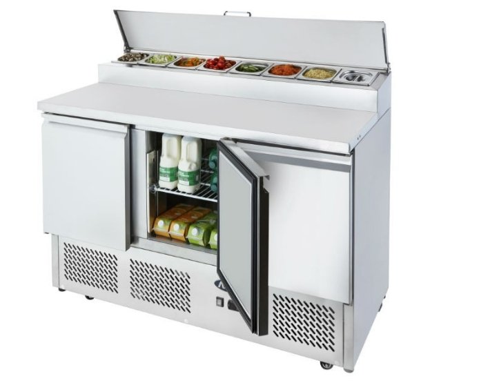 Atosa 3 Doors Open Top Saladette Fridge 1365mm ESL3853