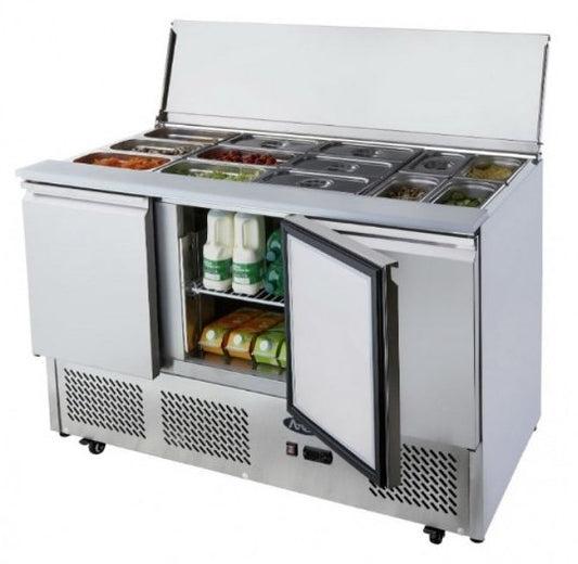 Atosa 3 Doors Sliding Lid Saladette Fridge 1365mm ESL3850