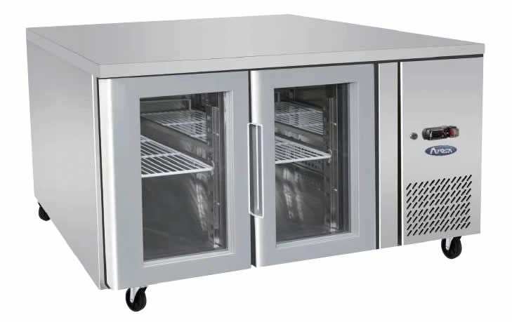 Atosa Glass 2 Door Cooling Fridge Table 1360mm EPF3721