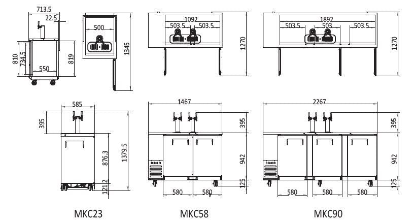 Atosa Keg Cooler Fridge With Dual Taps MKC23