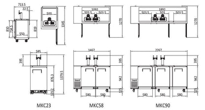 Atosa Keg Cooler Fridge With Dual Taps MKC23