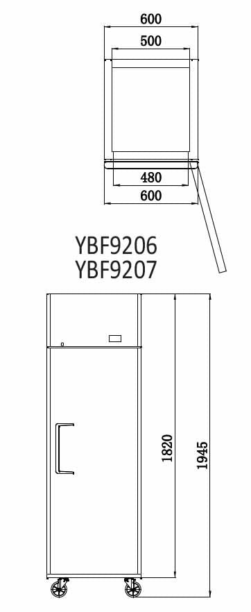 Atosa 410lt Single Door Top Mounted Freezer YBF9207