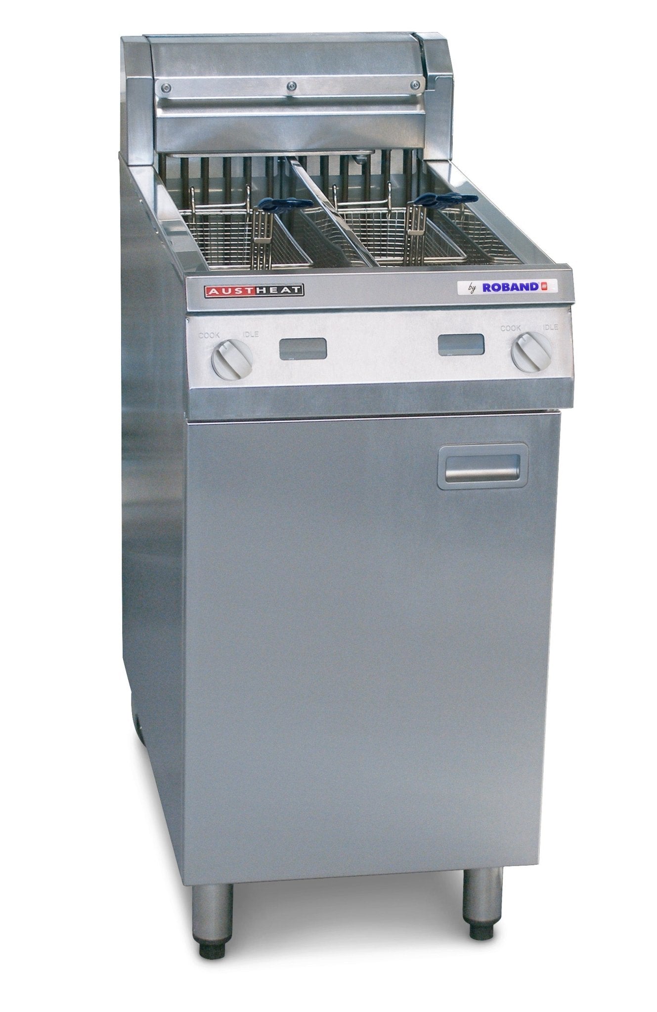 Austheat AF822 2 Basket Split Pan Freestanding Electric Fryer