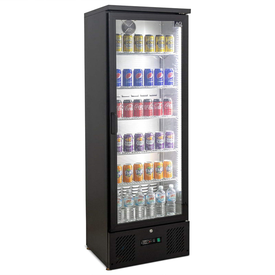 300L Upright Glass Door Display Fridge B300G