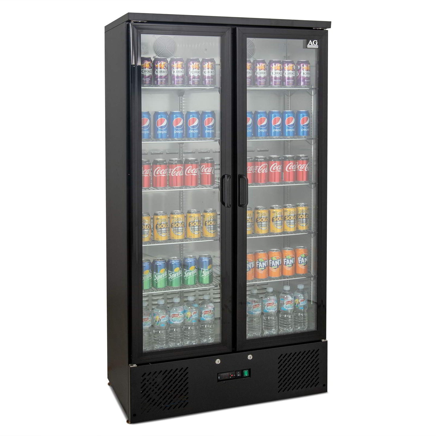 477L Upright Double Glass Door Display Fridge B500G