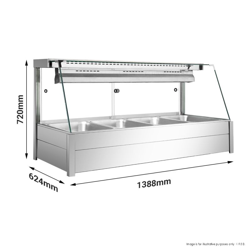 Bonvue Angled Countertop Wet and Dry Bain Marie BM14TC