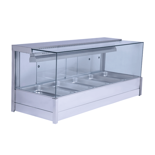 Square Countertop Wet and Dry Bain Marie Fits 5 x 1/1GN BM17SC