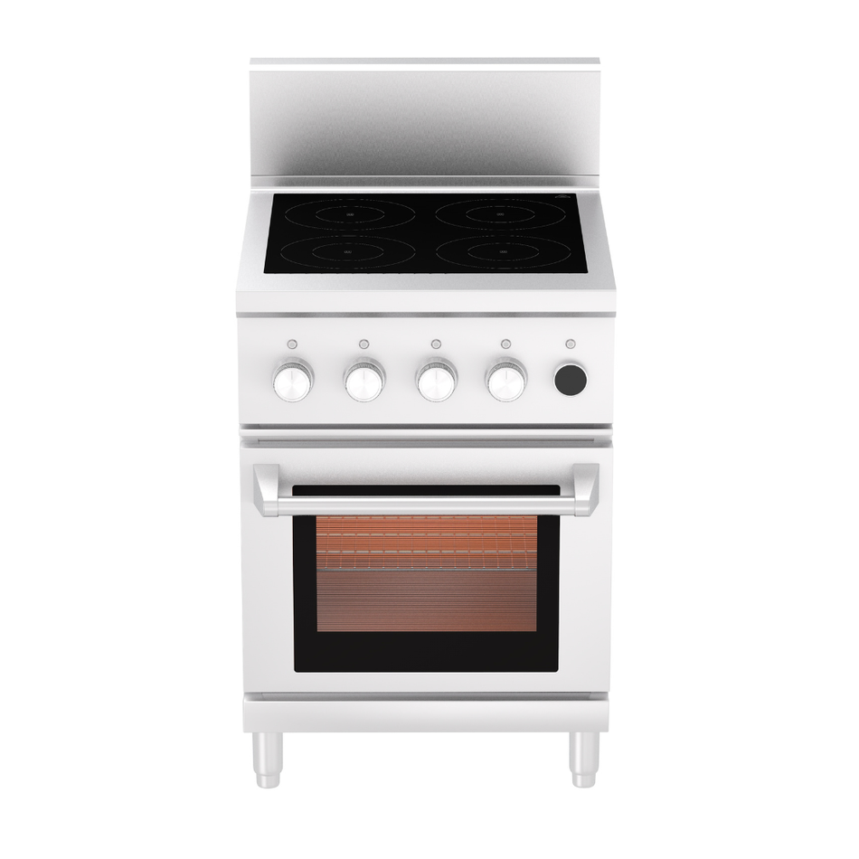 BRENNER Volt 800 Series 4 zones Induction Range with one Fan Forced Oven - BREE8-600ICO