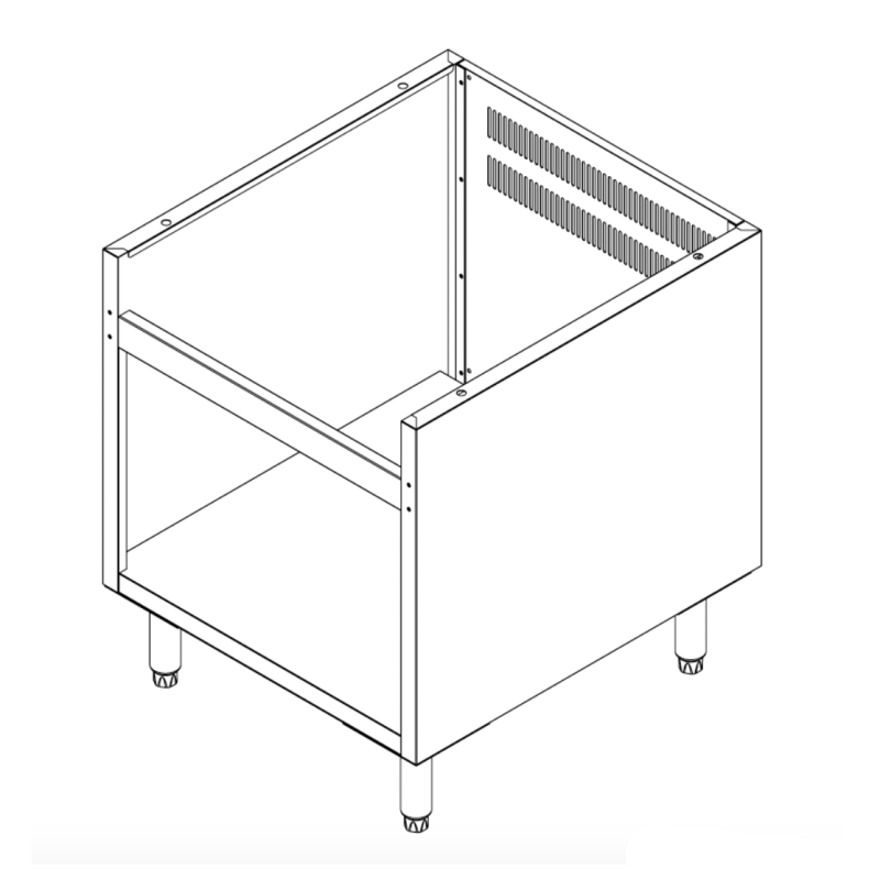 Brenner Forge 800 Series 600mm width Stainless Steel Cabinet Stand - BREG8-600E