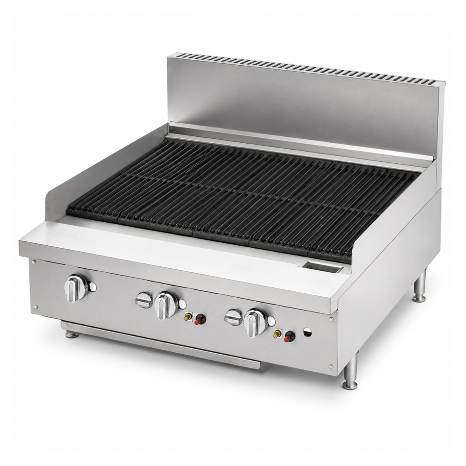 BRENNER Forge 800 Series 900mm 3 Burner Natural Gas Char Grill Top – BREG8C-900N