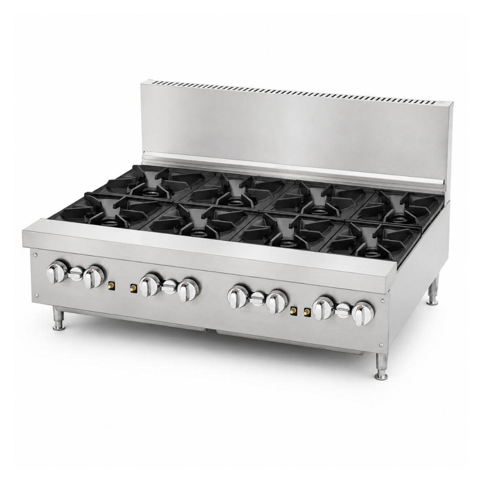 BRENNER Forge 800 Series 8 Burner LPG Benchtop Gas Cooking Range – BREG8R-1200L