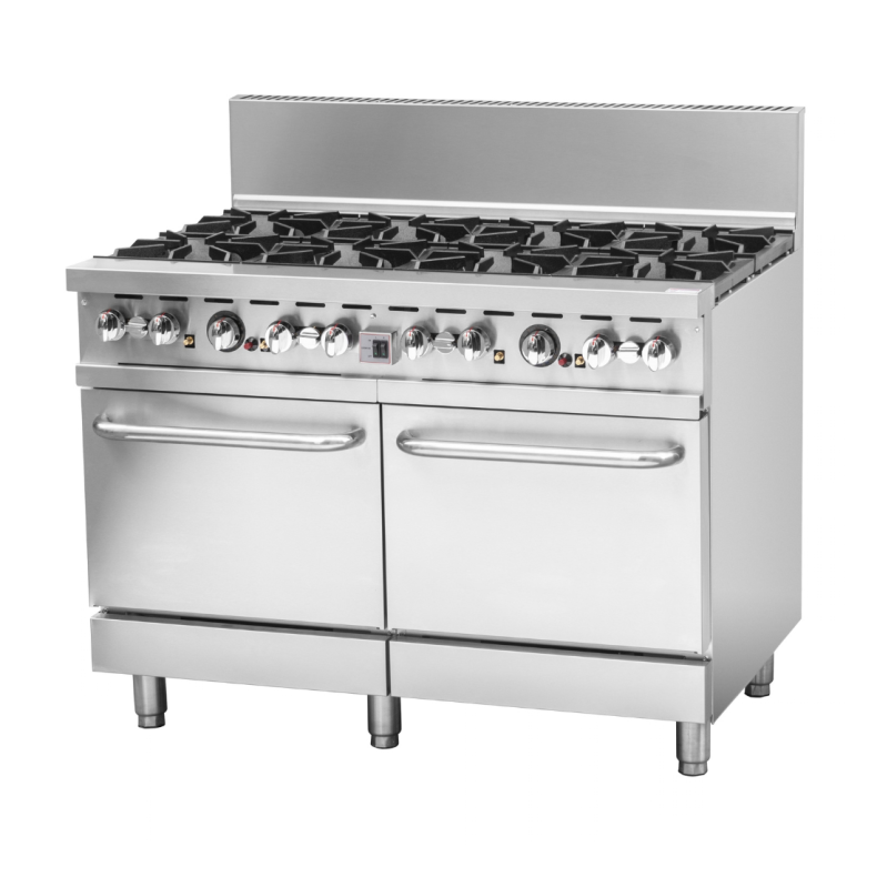 BRENNER Forge 800 Series 8 Burner Natural Gas Range with Double Fan Forced Oven – BREG8RO-1200N