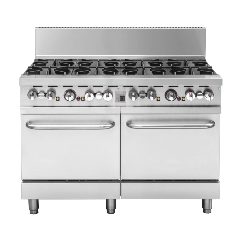 BRENNER Forge 800 Series 8 Burner Natural Gas Range with Double Fan Forced Oven – BREG8RO-1200N