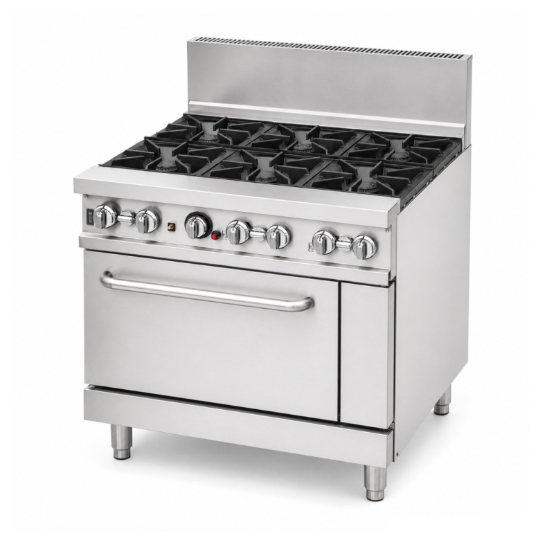 BRENNER Forge 800 Series 6 Burner Natural Gas Range with Fan Forced Oven – BREG8RO-900N
