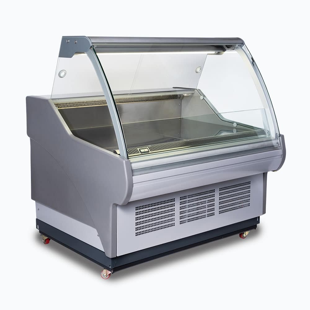 Bromic DD1250CG-NR Curved Glass Deli Display - 1330mm