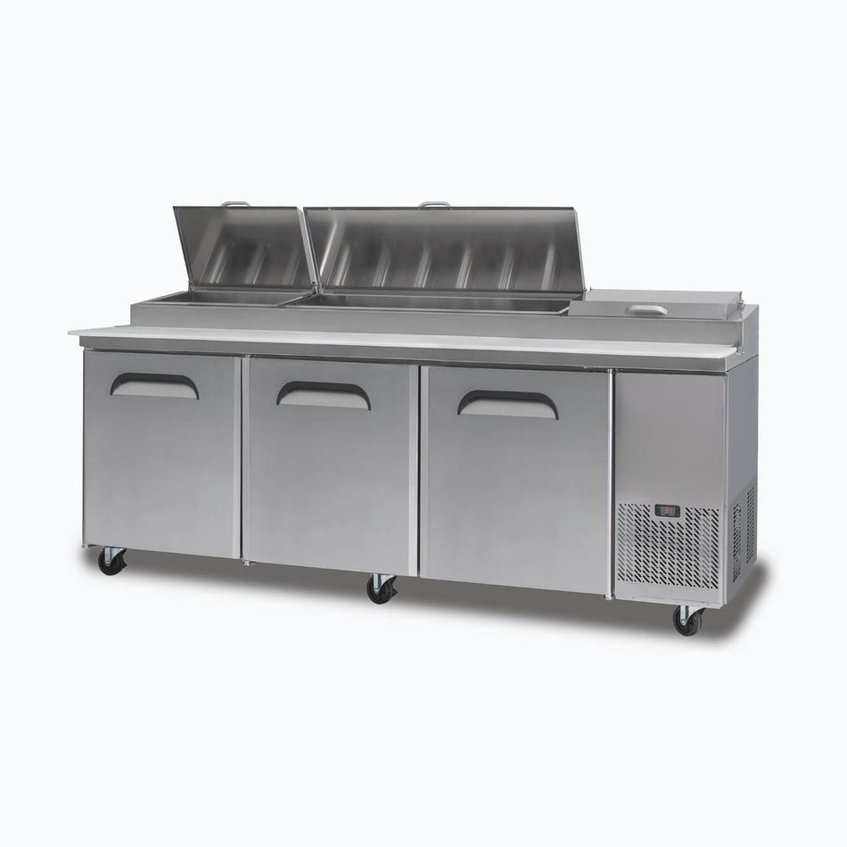 Bromic PP2370 Pizza Prep Fridge 3 Doors - 2370mm - 12 Pans