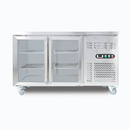 Bromic UBC1360GD-NR 2 Door Under Bench Display Fridge 282L