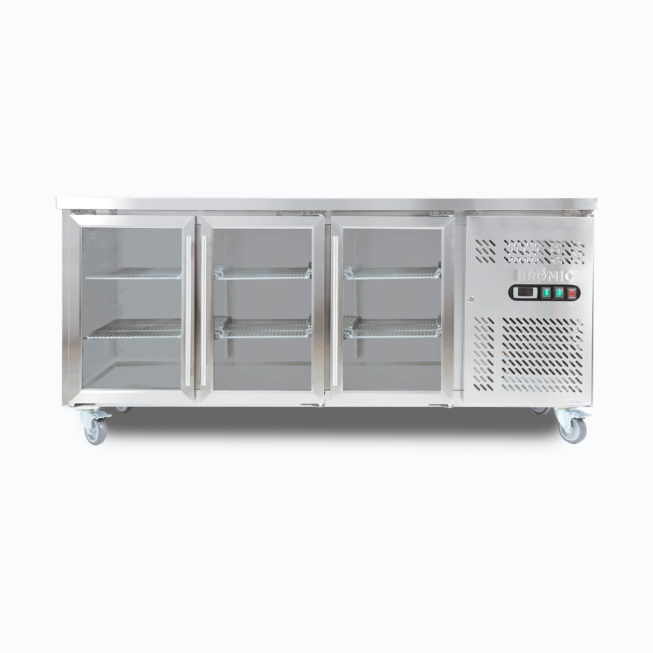 Bromic UBC1795GD-NR Under Bench Display Fridge 417L - 3 Doors