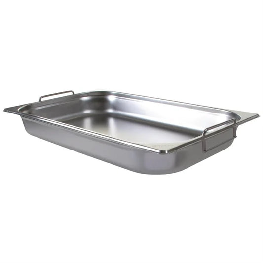Vogue Stainless Steel 1/1 Gastronorm Pan with Handles 65mm CB178-A