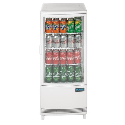 Polar C-Series Curved Door Display Fridge White 86Ltr CB507-A