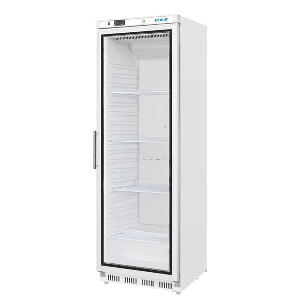 Polar C-Series Upright Display Fridge White 400Ltr  CD087-A