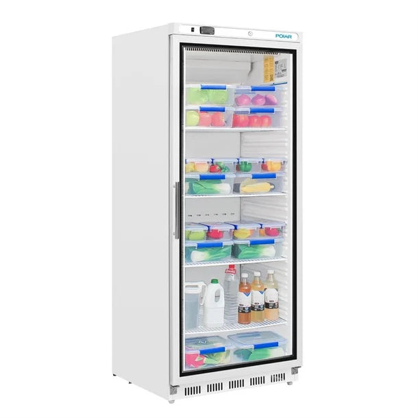 Polar C-Series Upright Display Fridge White 600Ltr  CD088-A