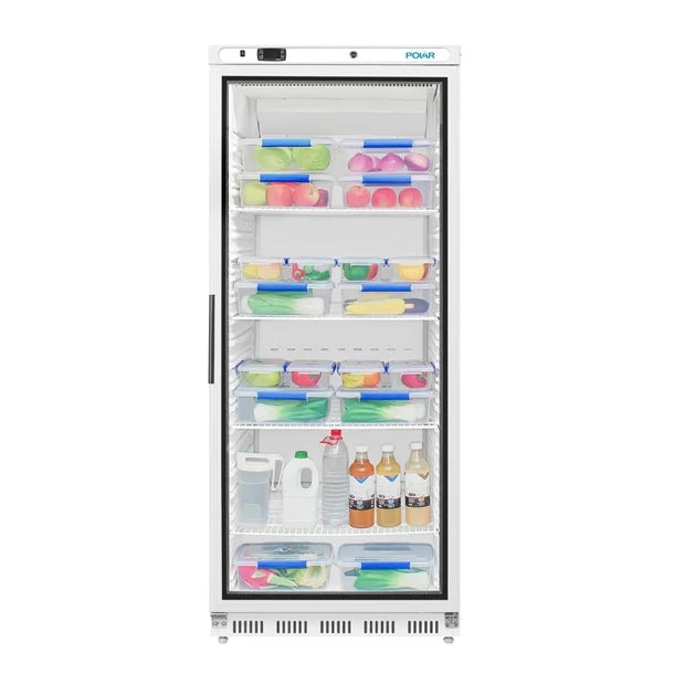 Polar C-Series Upright Display Fridge White 600Ltr  CD088-A