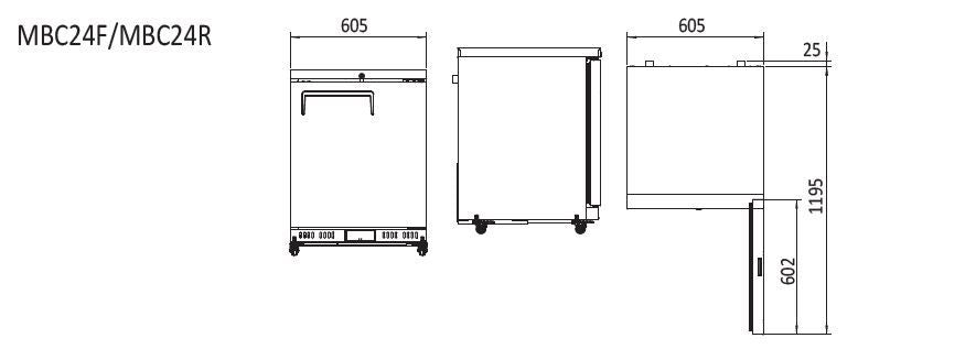 Atosa Chiller Freezer Cabinet MBC24F