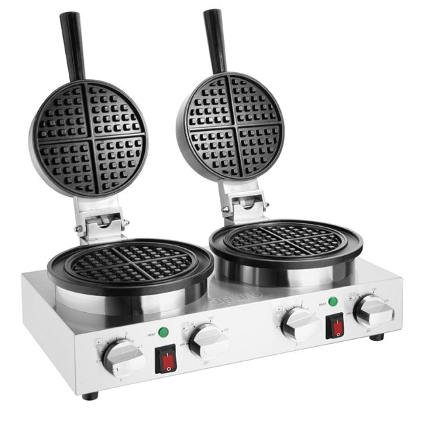 Apuro Double Round Belgian Waffle Maker CJ533-A
