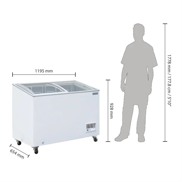 Polar GM499-A G-Series Display Chest Freezer - 270Ltr